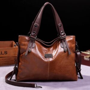 Bolsas casual feminina, de couro macia, de ombro vintage de grande capacidade, bolsa de mão transversal para senhoras, nova moda, 2023