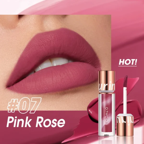 Batom lip gloss, O.TWO.O, Maquiagem Impermeável Velvet Non-stick Cup 8 Cores Lip Tint Matte Long Lasting Sexy Red Liquid Lip Stick - Image 11