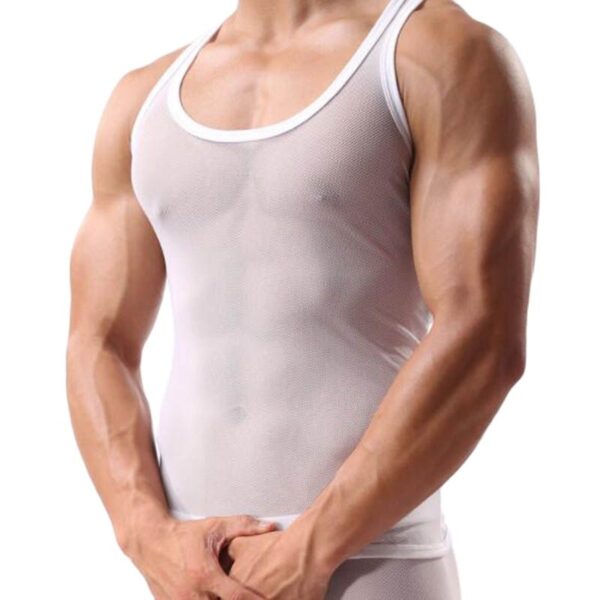 Camisetas masculina regata LGBTQ, T-shirt,  Undershirts Singlet Wrestling Sexy Malha Respirável Gay Corpo Hombre, Sólida - Image 9