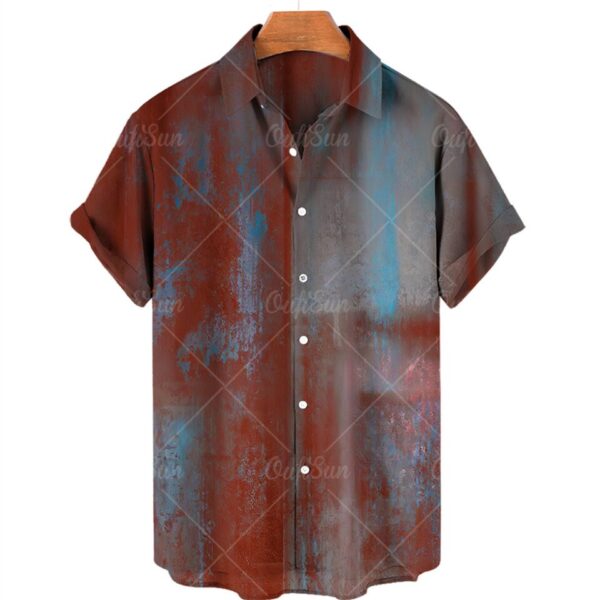 Camisas masculina manga curta,  Oversized Xadrez Floral, Tops Botões, Casuais Verão, Roupas De Luxo Sociais Homens Havaí Camisas 5XL - Image 18