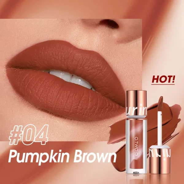 Batom lip gloss, O.TWO.O, Maquiagem Impermeável Velvet Non-stick Cup 8 Cores Lip Tint Matte Long Lasting Sexy Red Liquid Lip Stick - Image 6