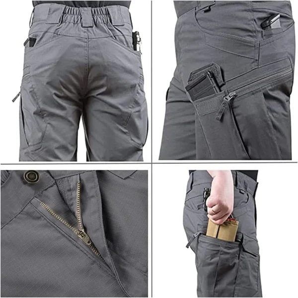 Bermudas masculina de caminhada, calções táticos 11 "calções de carga à prova d água, caminhadas, pesca respirável secagem rápida regular (sem cinto) 2023 - Image 2