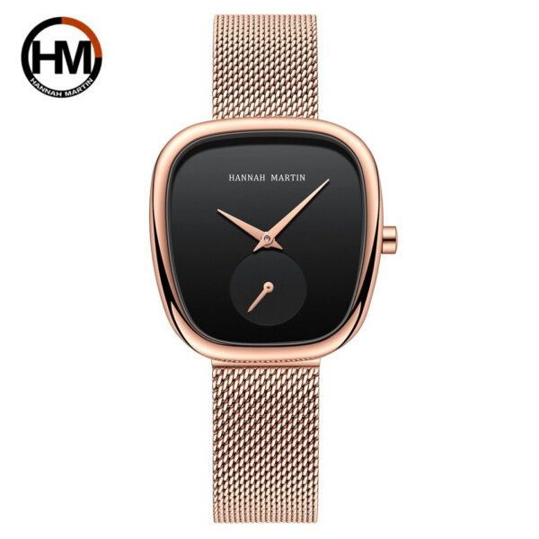 Relógio de pulso feminino 2023 nova chegada tonneau, design moda casual, pulseira simples elegante, senhoras, quartzo - Image 4
