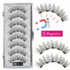 Cílios magnéticos, LEKOFO,  Natural Mink Eye Lashes, 5 Cílios Magnéticos, 4 Pares Ímãs, Faux Lashes Pinças, 8Pcs - Image 22