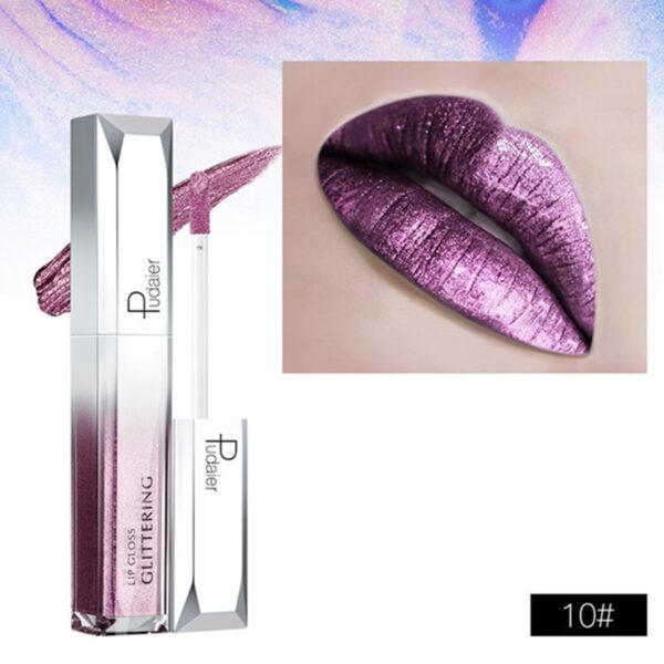 Batom brilho labial diamante perolado, batom líquido hidratante, impermeável, beleza, sexy, 18 cores - Image 18