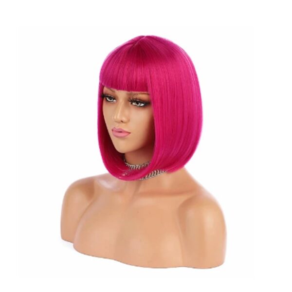 Perucas curta de cabelo sintético, Hairjoy, fibra resistente ao calor, branco puro, traje de festa - Image 8