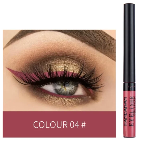 Sombras líquida Impermeável, Eyeliner Pen Set ( caneta ), de longa duração, fosco colorido Eye Liner, Quick Dry cosméticos, branco, forro verde, 12 cores - Image 9