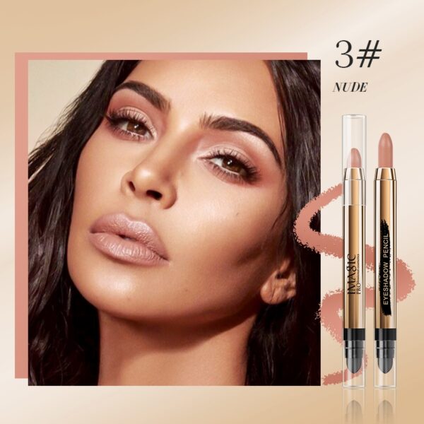 Sombra em lápis, Imagic-glitter, brilho, fosco, marcador, bicho-da-seda blush, pigmento natural, longa vida, 12 cores. - Image 17