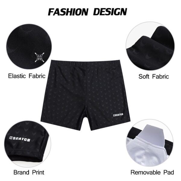 Sungas masculina de banho impermeável, boxer, shorts de secagem rápida, sharkskin cintura baixa, masculino de praia, novo - Image 7