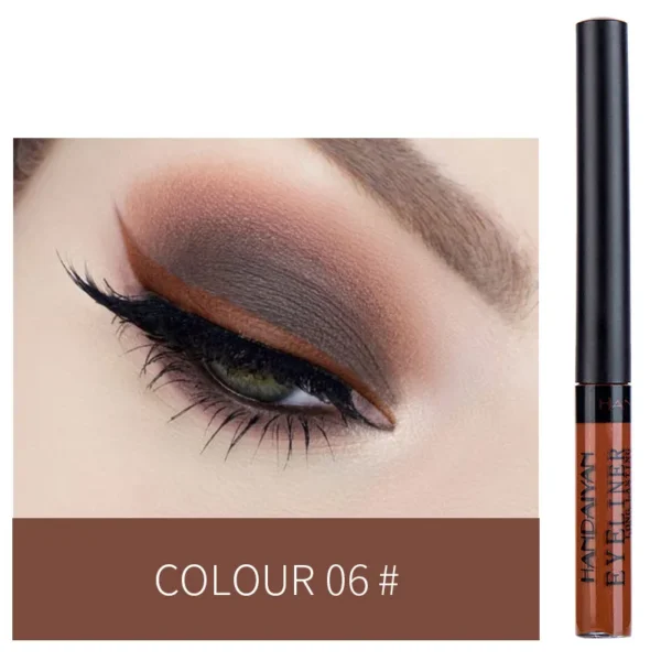 Sombras líquida Impermeável, Eyeliner Pen Set ( caneta ), de longa duração, fosco colorido Eye Liner, Quick Dry cosméticos, branco, forro verde, 12 cores - Image 3