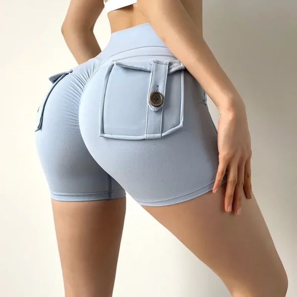 Shorts feminino, TRY TO BN, esporte, shorts bolsos, ginásio sexy, cintura alta workout push up espólio scrunch biker, de fitness ciclismo collants - Image 9