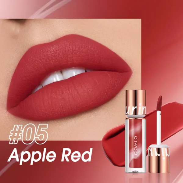 Batom lip gloss, O.TWO.O, Maquiagem Impermeável Velvet Non-stick Cup 8 Cores Lip Tint Matte Long Lasting Sexy Red Liquid Lip Stick - Image 14