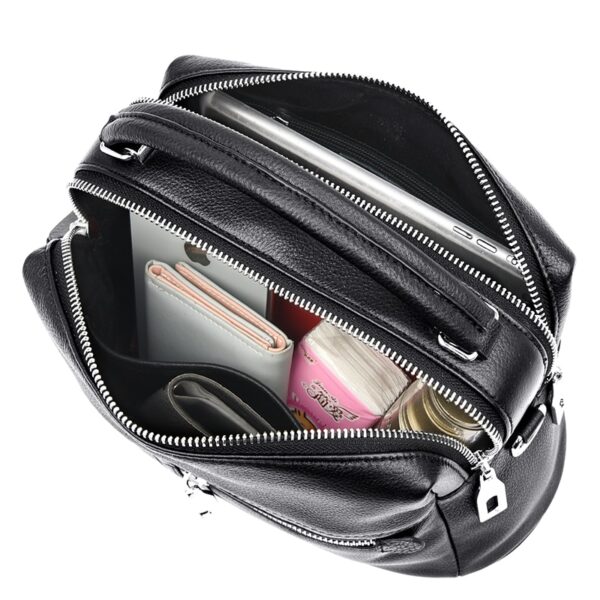 Bolsa feminina de Ombro de Couro, Genuíno Macio, Bolsa Crossbody Casual, Alta Qualidade - Image 4