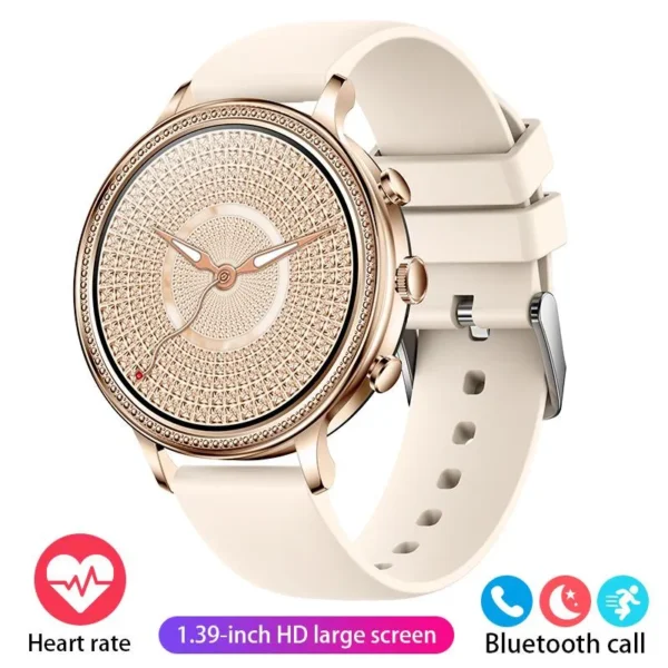 Relógios feminino inteligentes de luxo, período fisiológico feminino Smartwatch, monitoramento de freqüência cardíaca, Bluetooth Call, brinde esportivo, 2023 - Image 8