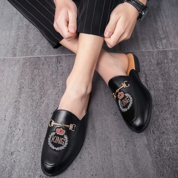 Chinelos masculino de cabeça, sandálias pretas, sandálias esculpidas à mão respiráveis, sapatos da moda europeia e americana, tamanhos masculinos 38-45, novo, verão - Image 6