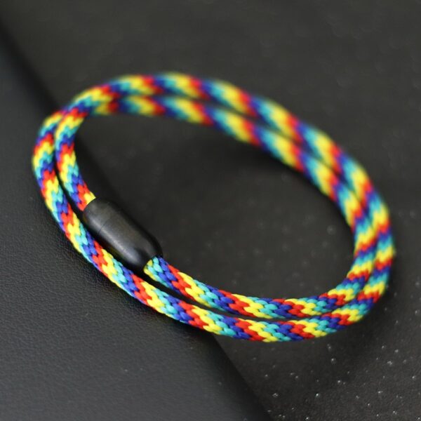 Pulseiras náutica com fivela magnética masculina, Noter, de macramé de camada dupla, aço inoxidável, alta qualidade, 2023 - Image 9