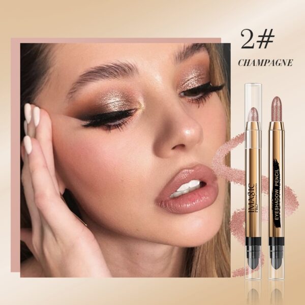 Sombra em lápis, Imagic-glitter, brilho, fosco, marcador, bicho-da-seda blush, pigmento natural, longa vida, 12 cores. - Image 12