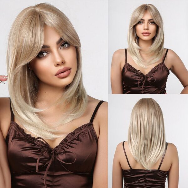 Perucas curta sintética, HENRY MARGU, para Mulheres Negras, Loiras, Marrons, Ombre Com Franja, Cabelo Cosplay, Resistente Ao Calor - Image 26