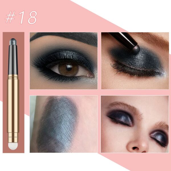 Sombra de olho Builtty Maquiagem-Matte Glitter Eyeshadow Palette Stick, preto, verde escuro, rosa, vermelho, azul,  Nude - Image 8
