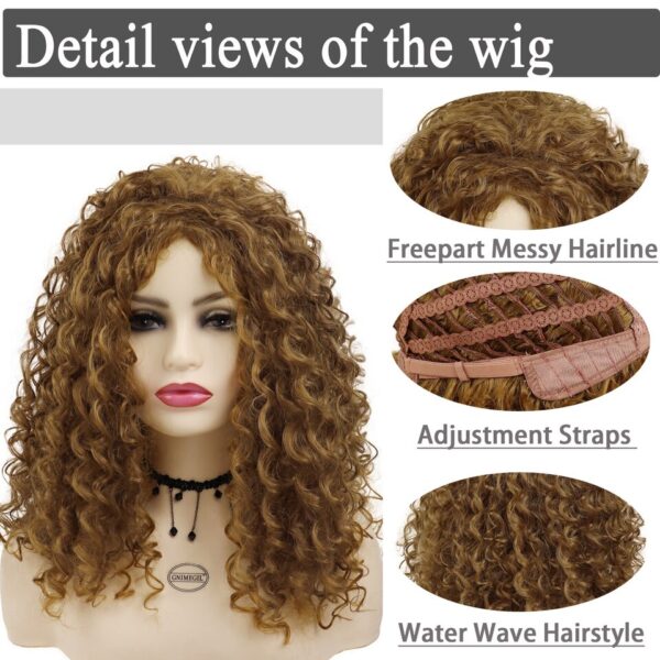 Perucas sintética Afro, GNIMEGIL, cor ruiva, longa, perucas encaracoladas, macia, grossa, onda profunda, cabelo feminino. - Image 12
