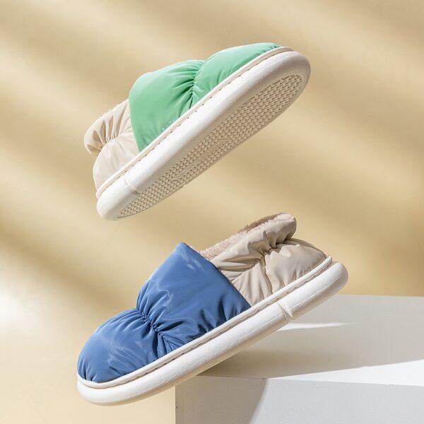 Chinelos de inverno unissex, Comwarm, torradas, chinelos de algodão de pelúcia quente, antiderrapante sola grossa, para casais novo - Image 10