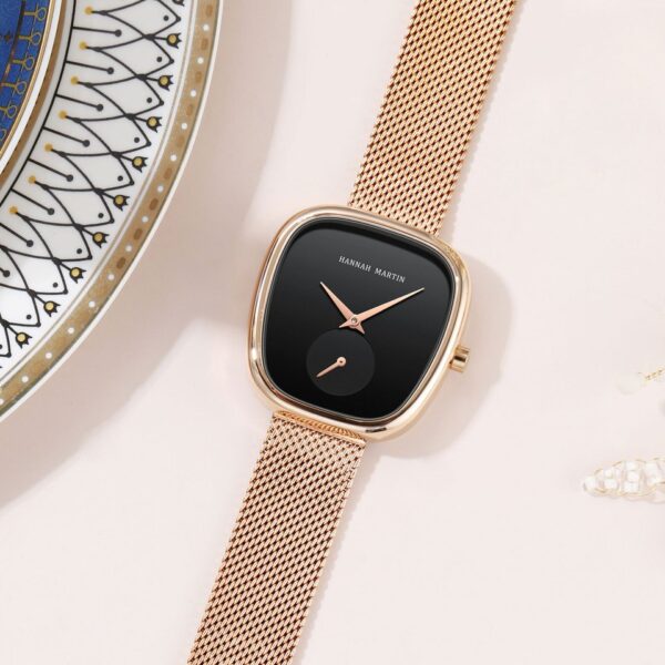 Relógio de pulso feminino 2023 nova chegada tonneau, design moda casual, pulseira simples elegante, senhoras, quartzo - Image 10