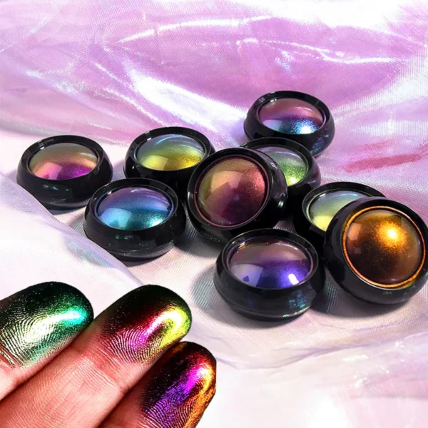 Sombras em pó monocromática camaleão, brilho metálico, paleta de sombra, pigmento radiante, maquiagem olhos brilhantes, cosméticos - Image 9