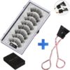 Cílios magnéticos, LEKOFO,  Natural Mink Eye Lashes, 5 Cílios Magnéticos, 4 Pares Ímãs, Faux Lashes Pinças, 8Pcs - Image 16