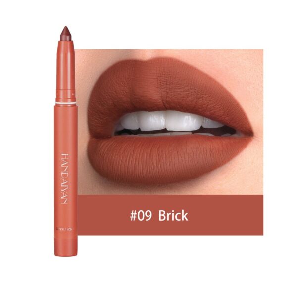 Batom/Caneta, lipstick, Nude Pink Matte, Brilho labial monocromático, impermeável, batom de longa duração, lápis de lábios maquiagem, 12 cores - Image 7