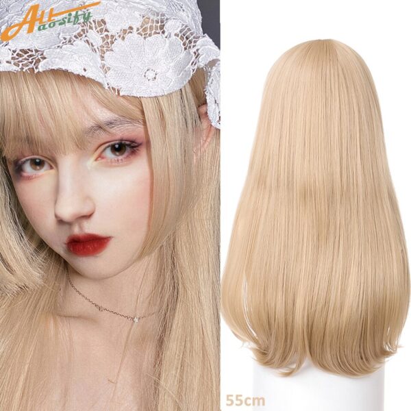 Perucas de cabelo sintético, LGBTQ, Allaosify, cosplay lolita feminino acessórios de cabelo longo encaracolado onda rosa azul anime cosplay. - Image 22