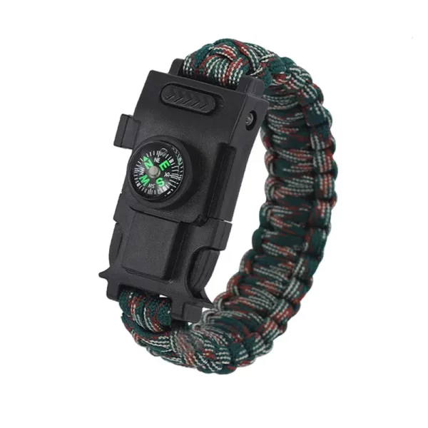 Pulseira Multi-função 4mm camping parachute cord paracord survival bracelete, pulseira de corda de emergência luzes Led - Image 8