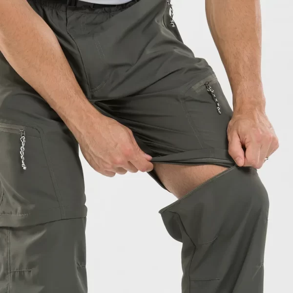 Calça de verão para homens, secagem rápida, calça tática ao ar livre removível, calças esportivas de caminhada, acampamento, calções