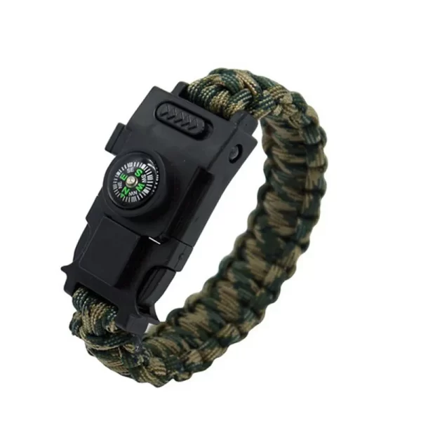 Pulseira Multi-função 4mm camping parachute cord paracord survival bracelete, pulseira de corda de emergência luzes Led - Image 7