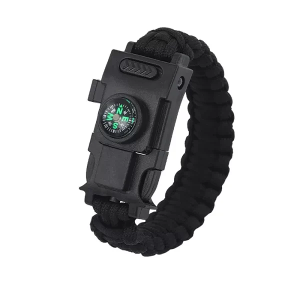 Pulseira Multi-função 4mm camping parachute cord paracord survival bracelete, pulseira de corda de emergência luzes Led - Image 11