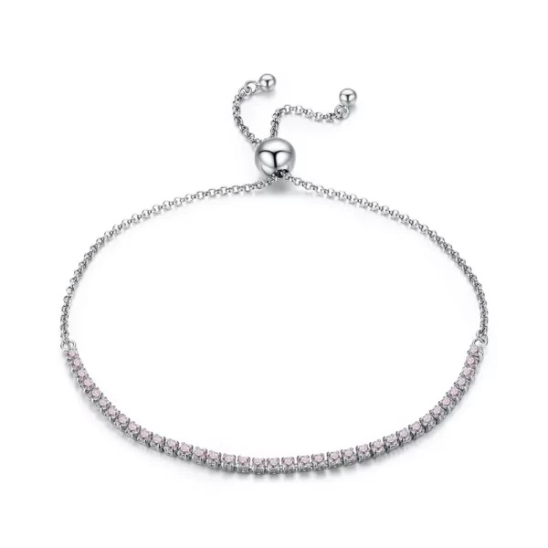 Pulseiras feminina, BAMOER-Clássica, 14K Banhado a Ouro, 925 Sterling Silver, Slider Ajustável, Jóias para, CZ - Image 9