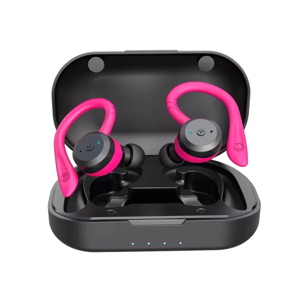 Fone de ouvido Bluetooth sem fio impermeável, Dual Wear Estilo Esporte Headset, Stereo Earbuds, 20 Horas de Jogo, TWS Ipx7 - Image 9