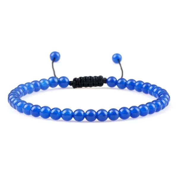 Pulseiras unissex mini pedra natural, ajustável 4mm contas de chakra pulseira mini pedra natural agats lava olho de tigre frisado. - Image 31