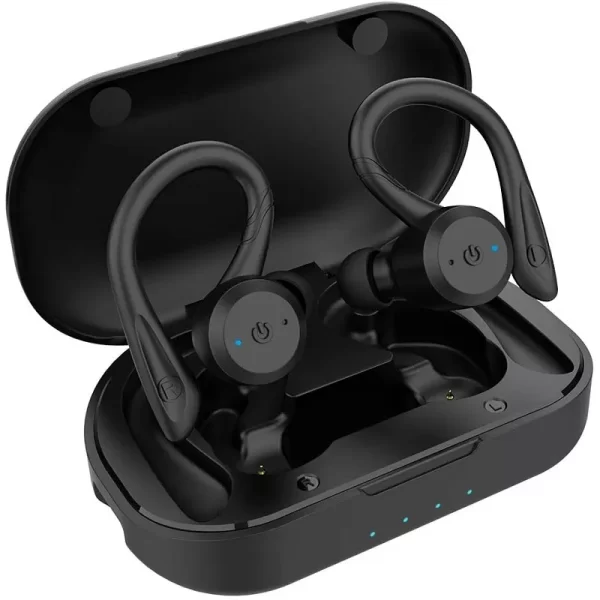 Fone de ouvido Bluetooth sem fio impermeável, Dual Wear Estilo Esporte Headset, Stereo Earbuds, 20 Horas de Jogo, TWS Ipx7 - Image 8