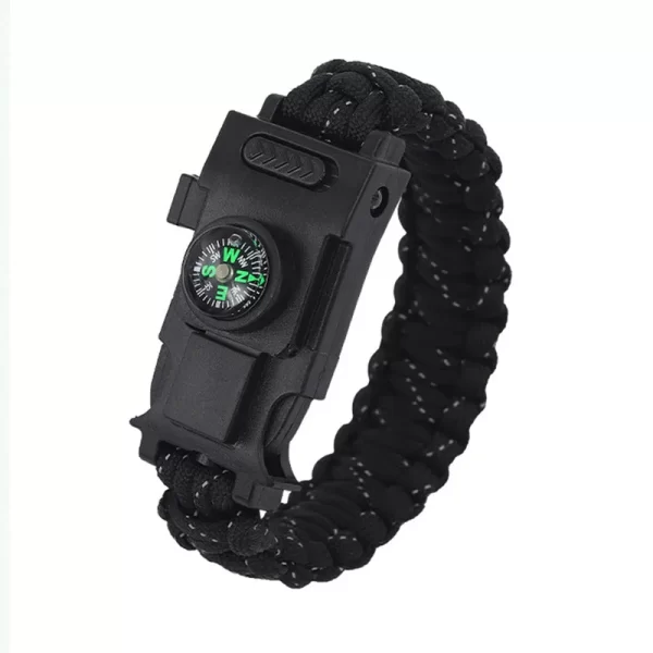 Pulseira Multi-função 4mm camping parachute cord paracord survival bracelete, pulseira de corda de emergência luzes Led - Image 9