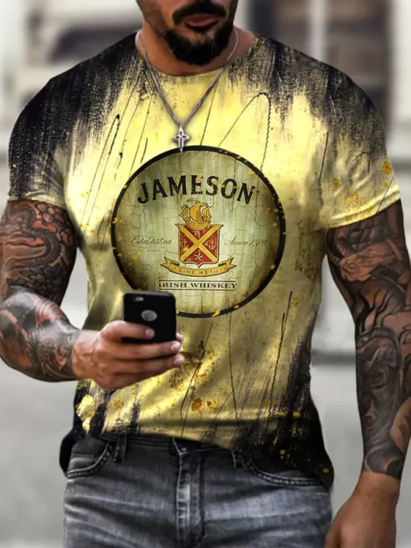 Camisetas masculina manga curta nova harajuku o-neck compass impressão masculina camisa de verão oversized na moda superior poliéster material - Image 10