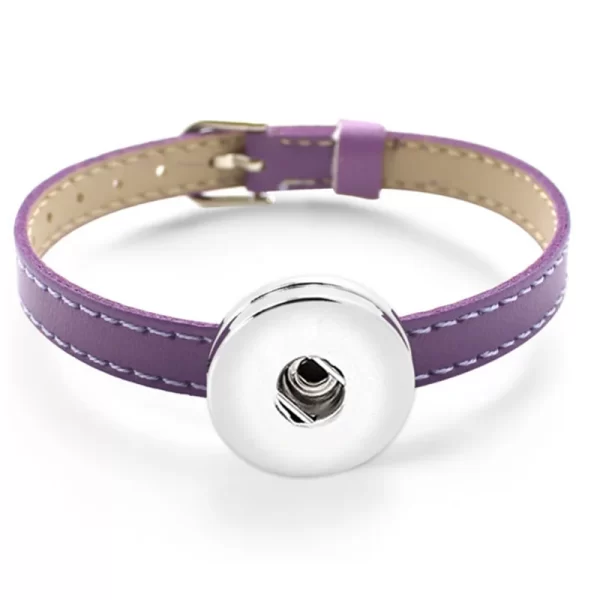 Pulseiras feminina de couro do plutônio, botão snap jóias para meninas feminino (ajuste 18mm 20mm snap) bt002. - Image 4