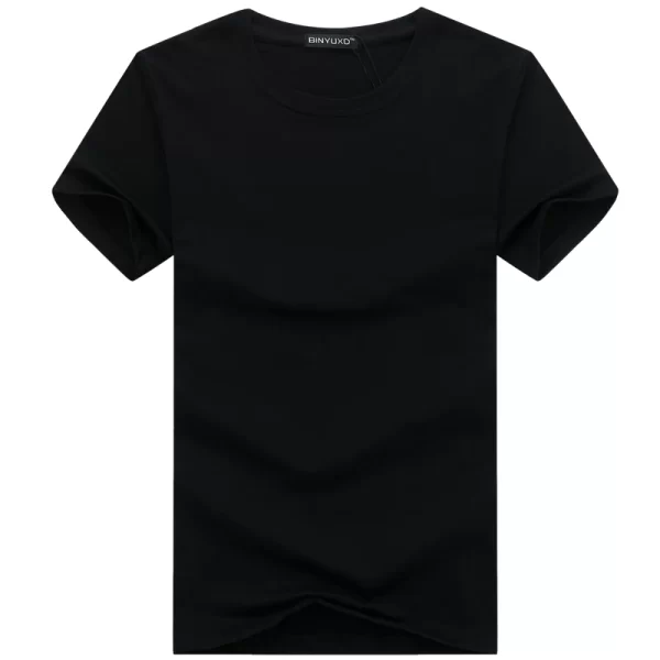 Camisetas de algodão manga curta masculina, linha de design criativo simples, estilo monocromático, plus size, nova chegada, 6 peças, 2024 - Image 4