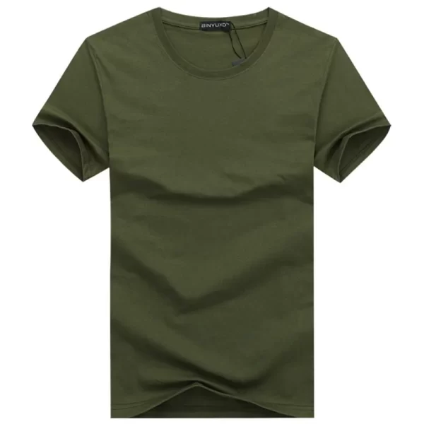 Camisetas de algodão manga curta masculina, linha de design criativo simples, estilo monocromático, plus size, nova chegada, 6 peças, 2024 - Image 3