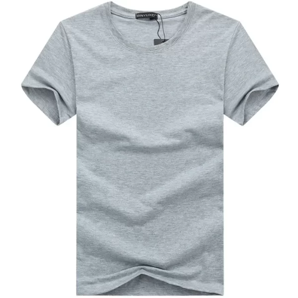 Camisetas de algodão manga curta masculina, linha de design criativo simples, estilo monocromático, plus size, nova chegada, 6 peças, 2024 - Image 2