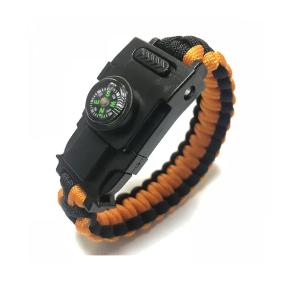 Pulseira Multi-função 4mm camping parachute cord paracord survival bracelete, pulseira de corda de emergência luzes Led - Image 5