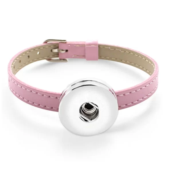 Pulseiras feminina de couro do plutônio, botão snap jóias para meninas feminino (ajuste 18mm 20mm snap) bt002. - Image 5