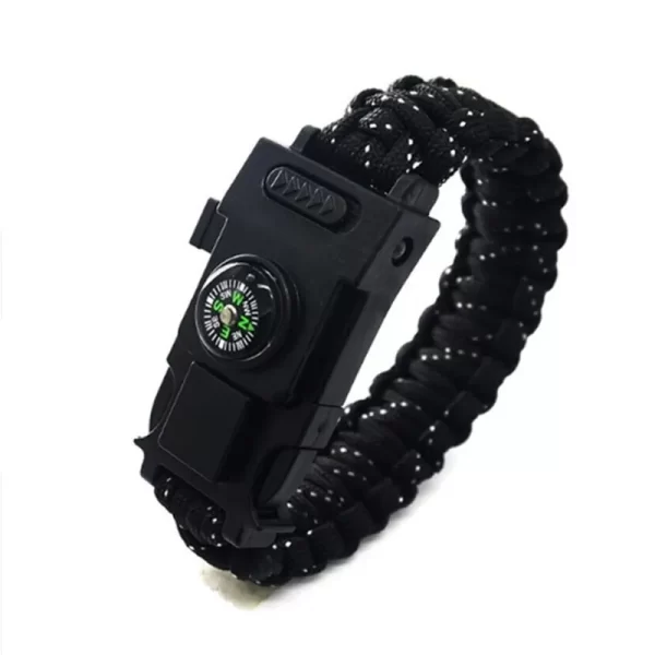 Pulseira Multi-função 4mm camping parachute cord paracord survival bracelete, pulseira de corda de emergência luzes Led - Image 3