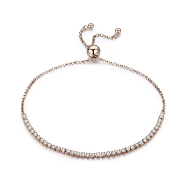 Pulseiras feminina, BAMOER-Clássica, 14K Banhado a Ouro, 925 Sterling Silver, Slider Ajustável, Jóias para, CZ - Image 11