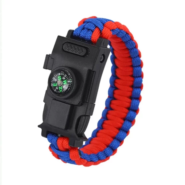 Pulseira Multi-função 4mm camping parachute cord paracord survival bracelete, pulseira de corda de emergência luzes Led - Image 17