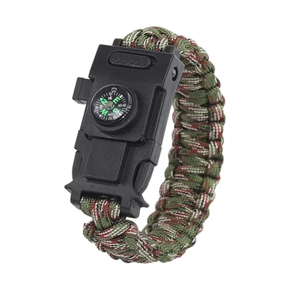 Pulseira Multi-função 4mm camping parachute cord paracord survival bracelete, pulseira de corda de emergência luzes Led - Image 16
